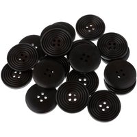 20 Stück 30mm hand gefertigte runde Kaffee schwarze Holz knöpfe 4 Löcher Näh knöpfe für die Dekoration von Kleidungs stücken