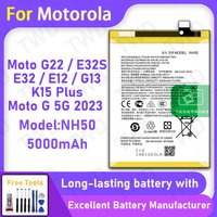 High Quality 5000mAh NH50 Battery For Motorola Moto G22 E32 E32S E12 G13 Long Lasting Power +Free Tools