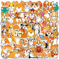 10/25/50pcs Cute Corgi Dog Meme Graffiti Stickers Cartoon for DIY Scrapbooking Phone Laptop Travel Luggage Helmet Water Bottle