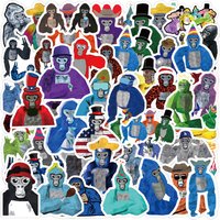 60PCS Gorilla Tag Stickers Funny Game Cartoon Sticker Game DIY Decoration phone Kids Toys Fridge Laptop Guitar Bike sticker