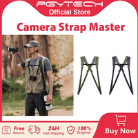 PGYTECH Camera Strap Master, Leather Dual Shoulder Harness for 3 Cameras, Adjustable Camera Harness for Professional Photographe