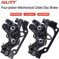 NUTT MTB 4-Piston Mechanical Line Pull Disc Brake Caliper Dual-Sided Drive Bicycle Brake for ATX XTC MTB Bike Accessories