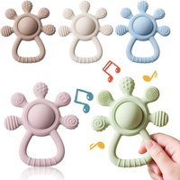 1PC Baby Silicone Teether Hand Grip To Mimic Finger Shape Rattle Toy Crib Comfort Toy Teething Toy For Newborns No BPA Baby Gift