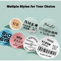 Niimbot B4/B31/B1/B21/B203/B3S Circular Self-adhesive Month Label Certificate Date Tag Round Sealing Sticker Storage Sticky Note