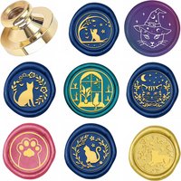 Cat series Wax Seal Stamp Animals pattern Sealing Wax Stamp 25mm Removable Brass Head for Envelope Card Package Decoration
