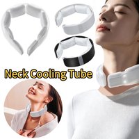 Neck Cooling Tube Wearable Neck Cooler PCM Ice Cold Ring Lightweight Pack Freezable Collar for Outdoor Sports Heat Relief Tool