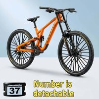 AliExpress HRZPACT 1:8 Scale Alloy Mountain Bike Model, Dual Shock Absorbers & Removable Number–Ideal Desktop Decoration&Gift for Bike Enthusiasts.