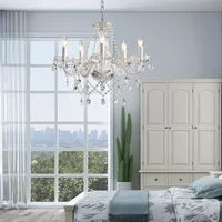 Luxury Chandeliers Europe Crystal Chandelier Decor Loft Living Room Home Bedroom Kitchen Pendant Lamps Indoor Lighting Fixture