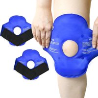 Knee Ice Pack for Injurie Gel Reusable Hot Cold Compress Compression Wraps for Sprains Swelling Cooling Knee Brace for Women Men
