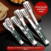 Stainless Steel Food Tongs with Non-Slip Handle: Multi-Use Accessory for BBQ, Grill, Kitchen Cooking, and Buffet Service of Meat