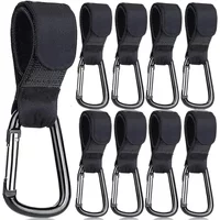 2/5/10Pcs Baby Stroller Hooks Buckles Clip Aluminum Alloy Cart Organizer Diaper Bag Shopping Pram Hook Buckle Stroller Hanger