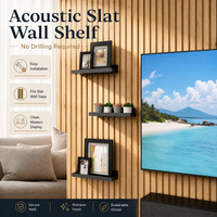 1-piece/heavy-duty soundproof panel long tray bracket, non drilling buckle installation, strong load-bearing capacity, beautiful