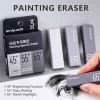 3 Pcs/Set Painting Specific Eraser for Drawing Highlighting Brightening Charcoal Pencil & Pastel Artists Works Stationery