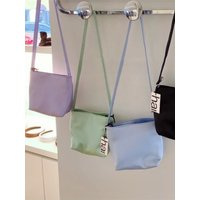 Silk Square Bag Women's Crossbody Shoulder Bag Retro Design Blue Silk Leather Magnetic Buckle Closure Daily Use Bag