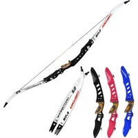 1 Set 21" Left Hand Bow Riser ILF CNC Traditional Recurve Bows Handle with 26 28 30lbs 68" Limbs White Archery Bow