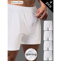 4-Pack of Pure Cotton Breathable Men's Boxer Shorts, Loose-Fitting Casual Home Wear Briefs