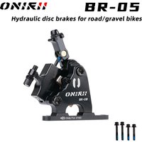 ONIRII Hydraulic Disc Gravel Road Bike Brake Flat Mount CX Rotor Brake Bicycle Caliper CNC Mechanical Wire Pull Metal Pads NEW