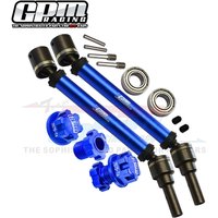GPM for Traxxas 1/10 MAXX WideMaxx 4S 890876-4 89086-4 Metal Front Rear CVD Drive Shafts + Wheel Hubs 8950 8996 + 8956 + 8447