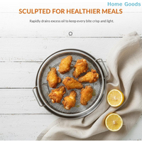 preferred Fry Sieve Set Oil Control Strainer with Tray for Home Fried Food Preparationproduct
