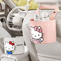 Cute Hello Kitty car storage trash can, car hanging seat back waterproof storage bag, front and rear storage bags, holiday gifts