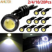 2/4/10/20PC 18mm 23mm Car Motorcycle Eagle Eye 12V Turn Signal COB Daytime Running Light DRL auto Backup Parking Brake Fog Lamp
