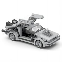 MOC 2024 New Back To The Future Time Machine Car Building Blocks Set Deloreaned Speed Vehicle Bricks Kid Toys For Children Gifts