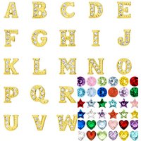 20/26Pcs Mini A-Z Letter Initial English Alphabet Floating Charms Fit Glass Memory Photo locket Pendant Necklaces Jewelry Making