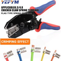 4.8/6.3 Plug-in Flag Welding Terminals L Shape Terminals Chicken claw type Crimping Tool YF-10FL AWG 20-13 (0.5-2.5mm²)