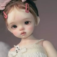 New 25cm Big Head Girl 1/6 Q-baby sd bjd doll resin toy birthday gift makeup from stock Free shipping