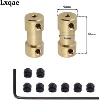 1Set 2mm/2.3mm/3mm/3.17mm/4mm/5mm/6mm Brass Rigid Motor Shaft Coupling Coupler Motor Transmission Joint Connector Sleeve Adapter