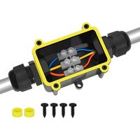 2 Way Outdoor Waterproof IP66 Electrical Cable Wire Connector Junction Box with Terminal 450V Junction Box For Outdoor Led Light