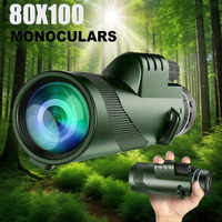 80x100 Tragbares Zoom-HD-Teleskop, faltbares Mini-Teleskop mit großer Reichweite, leistungsstarkes Teleskop für Jagd, Sport, Camping, Reisen, Outdoor