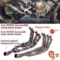 Slip-On pour BMW S1000RR 2019 - 2025 S1000R 2021 - 2025 système d'échappement complet de moto collecteur tuyau de liaison avant Tube en alliage de titane
