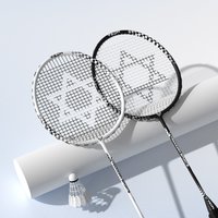 Ultra-Light Carbon Fiber Badminton Racquet Kit Include Protective Bag High Elastic for Training Match Durable Sports Gear