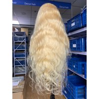 13x4 HD Lace Front Wig 180 Density Blonde Human Hair 613 13x6 Glueless Body Wave Natural Hairline With Baby Hair 34 Inch