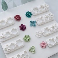 3D Flower Petal Plastic Molds High-Precision Blade DIY Clay Cutters for Polymer Soft Wax Resin Crafts Jewelry Handmade Making