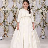 DROISCustom Elegant Pure Children's First WeddingCommunion Dress White Tulle Lace Floral Girl Birthday Party Evening Dress