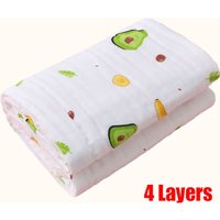 Baby Bath Towel Boy Girl Cotton Blanket For Newborn Bathrobe 4-Layer Gauze Washcloth Infant Swaddle
