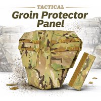 3-Piece Tactical Groin Lower Abdomen Protector Crotch Guard Front Panel for Paintball Airsoft Combat High Impact Sports Gear