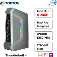 Topton F12 AI Gaming Mini PC 15th Gen Intel Core Ultra 9 285H 7 255H Thunderbolt 4 2xDDR5 2xPCIe 2x2.5G LAN Windows 11 RGB WiFi6