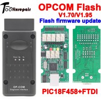Aktualizacja OPCOM V1.70 V1.95 Flash Firmware Real IC PIC18F458 FTDI CAN-BUS OBD2 Scanner Narzędzie do Odczytu i Usuwania Kodów Błędów V2014 OP COM