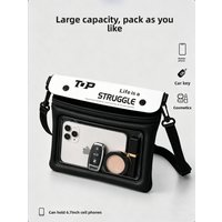 Increased waterproof waist bag, thickened version, crossbody, touchscreen-compatible phone waterproof pouch, suitable for beach,