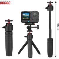 BRDRC Extension Pole Tripod Mini Selfie Stick Tripod Stand Handle Grip for DJI Action 6/5 Pro/Pocket 3/Insta360 X5/Ace Pro/Gopro