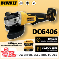Dewalt DCG406 125MM Angle Grinder Cordless Brushless 9000RPM Cutting Machine Polishing Machine For 18V Battery image 4