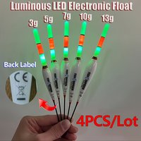 Bite Float 4 Pcs summer luminous fishing gear, European carp fishing float, night fishing electronic float, rock fishing float
