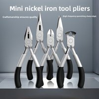 Insulated Plier Diagonal Pliers Round Bent Needle Nose Cutter Handcraft Beading for DIY Small Jewelry Pliers Tools Mini Pliers