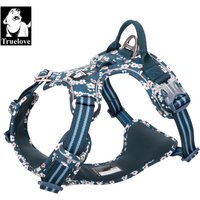 Truelovepet Dog Harness for Big Medium Small with Cotton Aluminum Alloy Floral Pattern Adjustable Vest