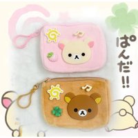 Rilakkuma Plush Coin Wallet Cute for girl Pendant Headphone Storage Bag Mini Couple Zipper Coin Wallet Card Bag kawaii Gift
