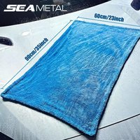 SEAMETAL 1200GSM Car Wash Microfiber Towel 60x90cm Car Drying Towel Double-Sided High-Absorbent Thick Soft Towel Scratch-Free