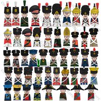 Napoleonic Wars Military Soldiers Figures Building Blocks Medieval Knight British Army French Officer Weapon MOC Bricks Kids Toy